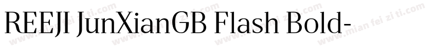 REEJI JunXianGB Flash Bold字体转换